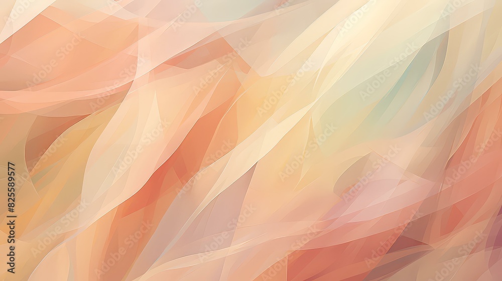 Abstract backdrop with layers of soft, translucent shapes and textured pastels.