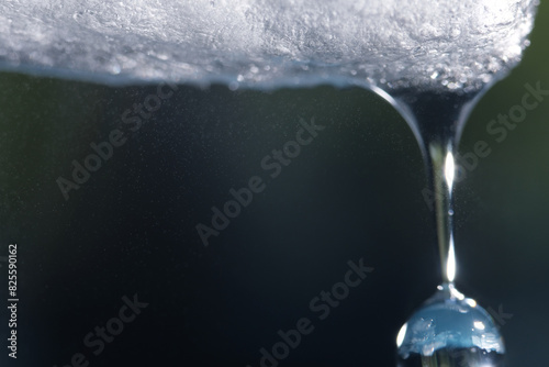 Macro shot of melting ice background