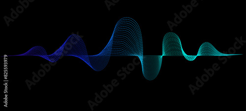abstract blue waves, Line art for graphics and design, blue