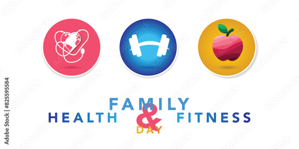 Vector illustration on the theme of Family health and fitness day observed every year during June.
Vector illustration on the theme of Family health and fitness day observed every year during June.