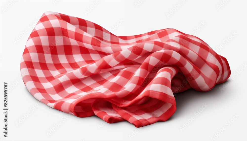 Fototapeta premium red check pattern blanket