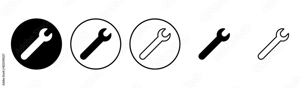 Wrench icon set. repair icon vector. tools icon vector Wrench icon set. repair icon vector. tools icon vector