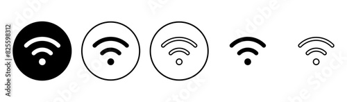 Wifi icon set. signal vector icon. Wireless  icon vector