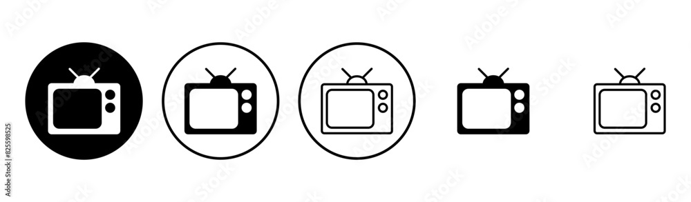 Tv icon set. television icon vector Tv icon set. television icon vector