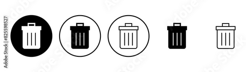 Trash icon set. trash can icon. delete icon vector. garbage
