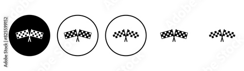 Racing flag icon set. race flag icon.Checkered racing flag icon
