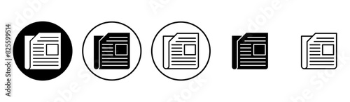 Newspaper icon set. news paper vector sign