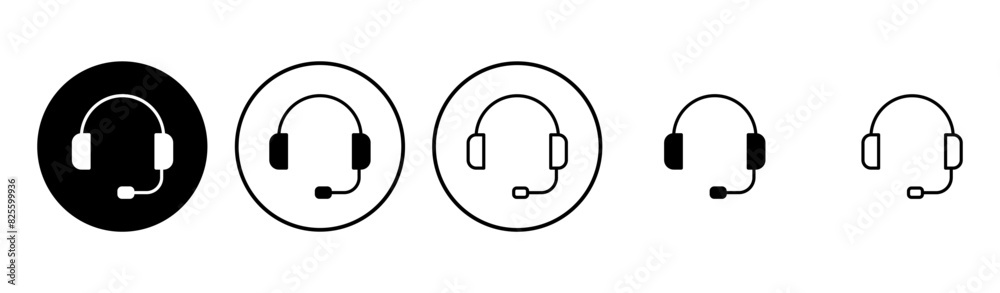 Headphone icon set. Headvector icon symbols Headphone icon set. Headvector icon symbols