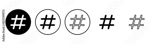 Hashtag icon set. hashtag symbol