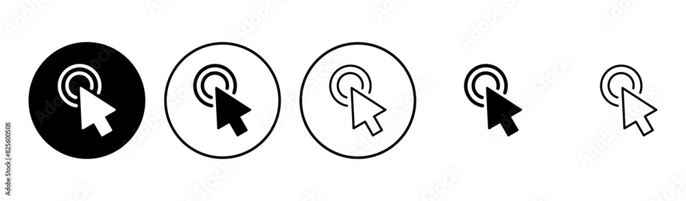 Click icon set. pointer arrow icon. cursor icon vector Click icon set. pointer arrow icon. cursor icon vector