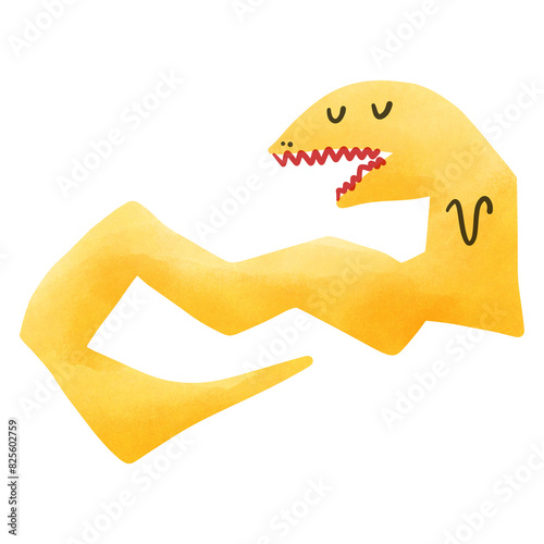 snake yellow cartoon