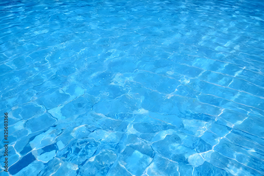 Rippled water in swimming pool background.