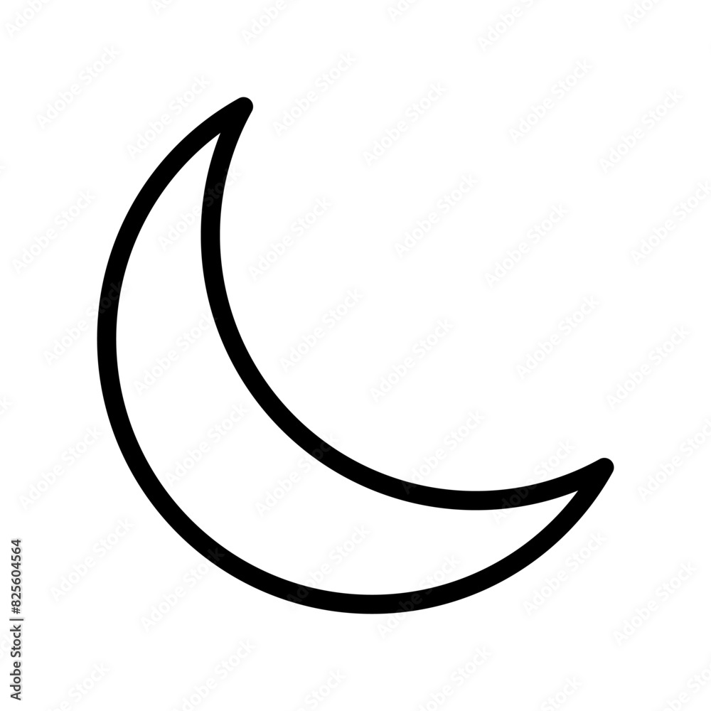 Crescent moon icon Crescent moon icon