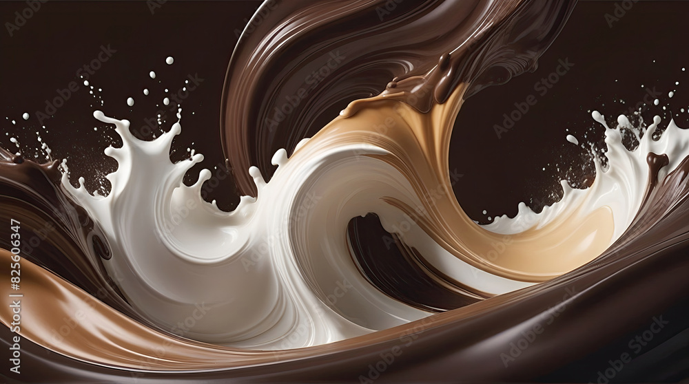 melted milk chocolate and caramel mix on transparent or clean background melted milk chocolate and caramel mix on transparent or clean background