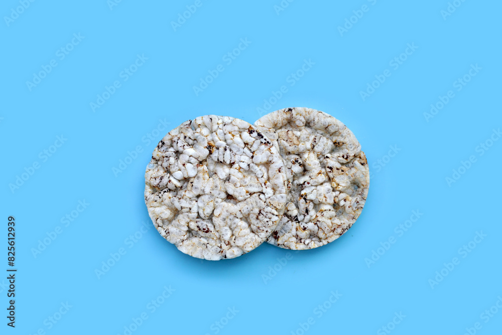 Round crispy rice crackers. Rice cakes Round crispy rice crackers. Rice cakes