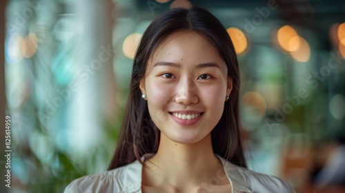Share In The Success Of A Confident Asian Chinese Female Entrepreneur  Her Smile Radiating Confidence And Accomplishment  High Quality