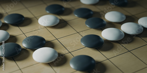 Tableau sur toile game of go concepts backgrounds. 3d rendering