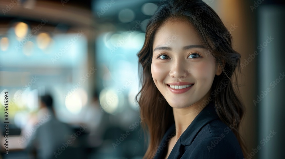 The Asian Chinese Beautiful Woman, A Ceo In Senior Management, Smiles Warmly At The Camera, Exuding Confidence And Professionalism, High Quality The Asian Chinese Beautiful Woman, A Ceo In Senior Management, Smiles Warmly At The Camera, Exuding Confidence And Professionalism, High Quality