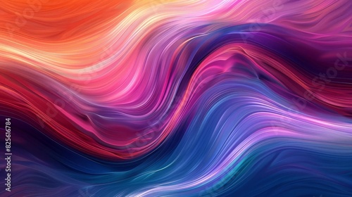 colorful abstract waves with repeating patterns artistic flowing design digital illustration photo