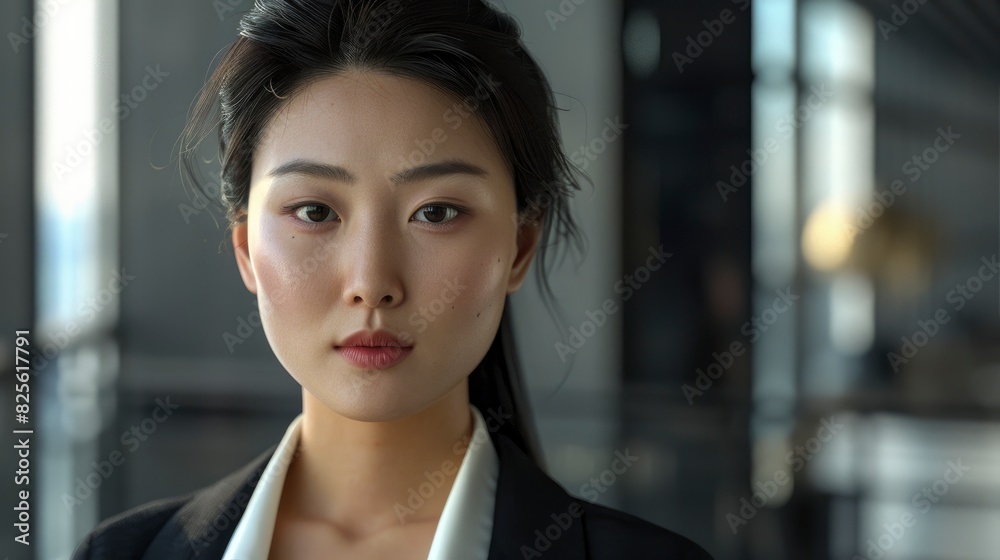 The Portrait Captures The Essence Of An Asian Businesswoman In Her Office Environment, High Quality The Portrait Captures The Essence Of An Asian Businesswoman In Her Office Environment, High Quality