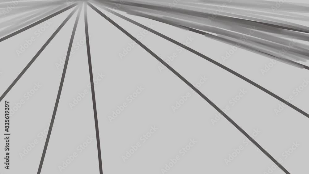 The effect of acceleration during flight is shown in a schematic diagram with stripes and tunnel walls. The effect of acceleration during flight is shown in a schematic diagram with stripes and tunnel walls.