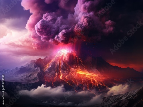 Spectral Spectacle Surreal Realism of Violet Volcano Lava.jpeg