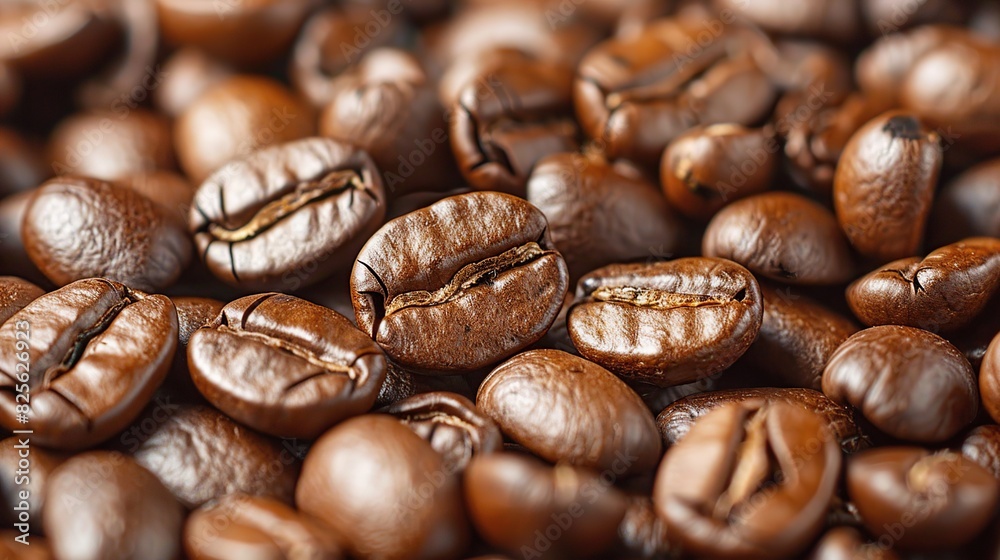 close up roasted coffee beans, can be used as a background. Generative Ai close up roasted coffee beans, can be used as a background. Generative Ai