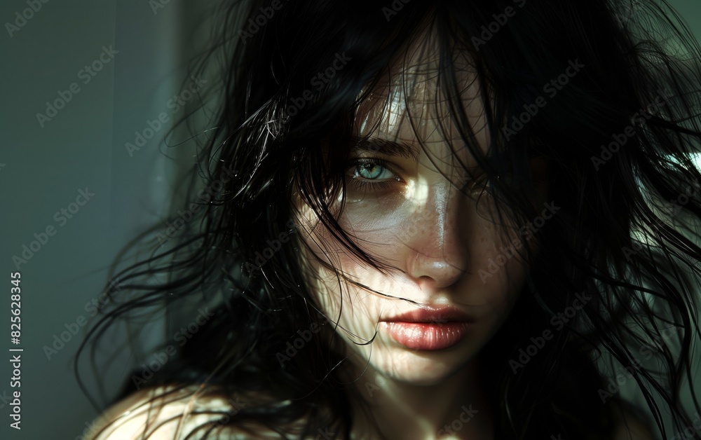 Portrait of a moody woman Portrait of a moody woman