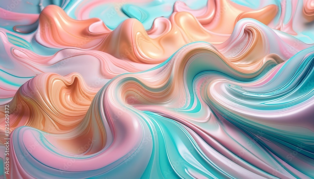 Obraz premium Psychedelic colorful fluid abstract splash paint