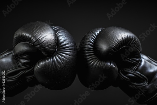 Black Recreation. Protection Concept with Boxing Gloves in Activity Lifestyle © Serhii