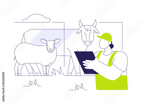 Animal breeding abstract concept vector illustration.