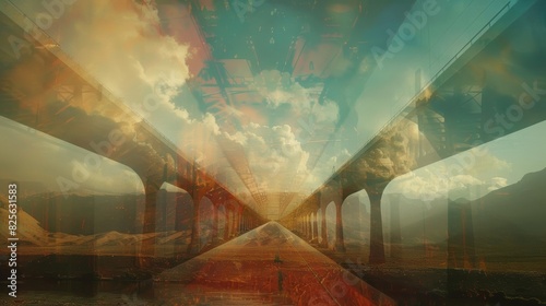 From afar the bridge appears to be a mirage a manifestation of our collective yearning for a deeper understanding of the universe.