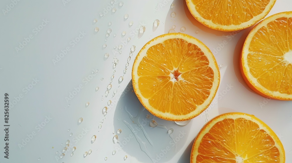 Fresh natural orange juice on a white background suitable for presentations (focus selection). Fresh natural orange juice on a white background suitable for presentations (focus selection).
