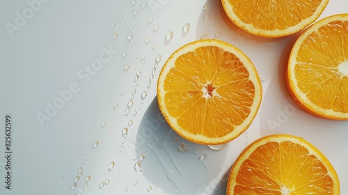 Fresh natural orange juice on a white background suitable for presentations  focus selection .