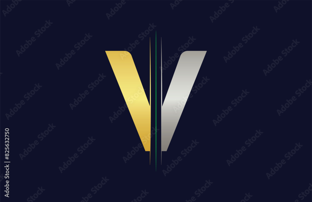 V letter colorful logo in the circle. Vector Logo Illustration. Stock ...