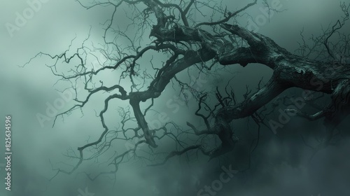 Eerie Halloween Tree limbs Misty