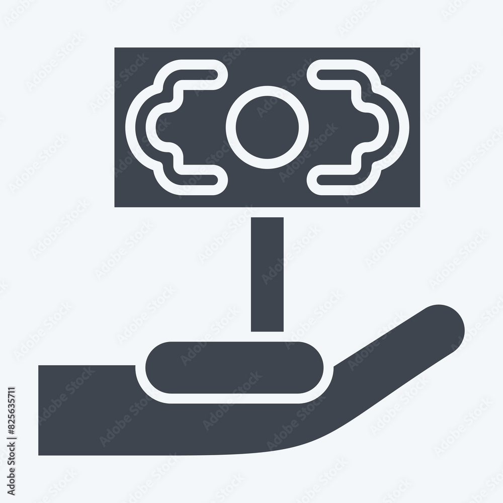 Icon Money Growth 2. related to Finance and Tax symbol. glyph style. simple design illustration Icon Money Growth 2. related to Finance and Tax symbol. glyph style. simple design illustration