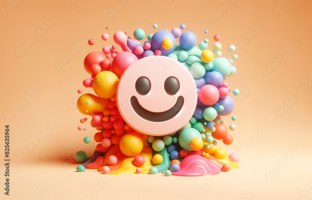 Obraz premium cute 3d Smile emoticon
