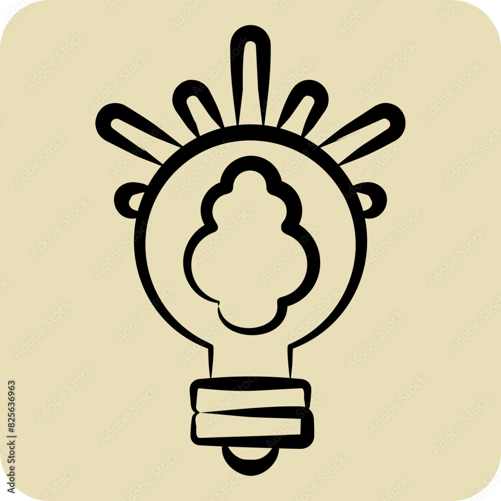 Icon Creative Idea. related to Finance and Tax symbol. hand drawn style. simple design illustration Icon Creative Idea. related to Finance and Tax symbol. hand drawn style. simple design illustration