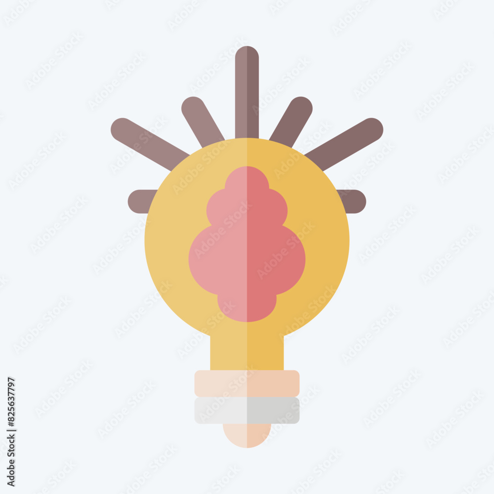 Fototapeta premium Icon Creative Idea. related to Finance and Tax symbol. flat style. simple design illustration
