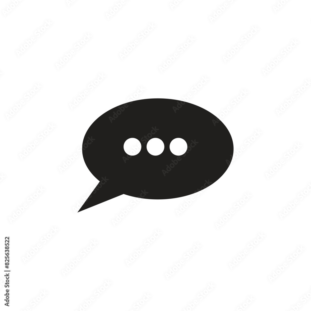 Message icon in flat style with background. Message icon in flat style with background.