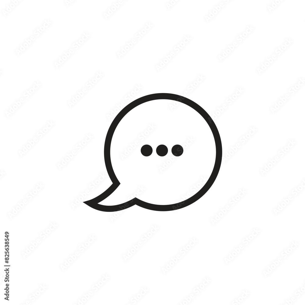 Message icon in flat style with background. Message icon in flat style with background.