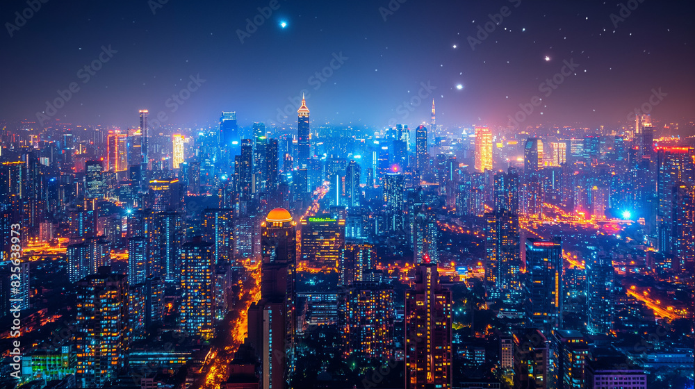 Fototapeta premium Smart Cities - Cities with integrated smart technologies everywhere.