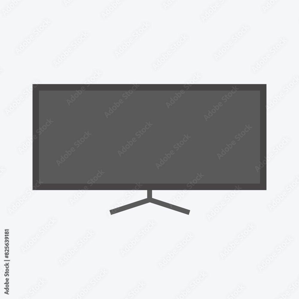 Flat monitor icon symbol vector Illustration. Flat monitor icon symbol vector Illustration.