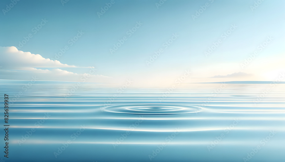 Obraz premium Calm Sea with Gentle Ripples Under Clear Sky