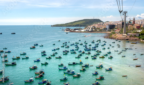 Photography Phu Quoc Island, Kien Giang Province, Vietnam - April 29, 2024: Sun World Hon Thom Nature Park, reached by cable car across the sea from Phu Quoc Island, Vietnam, Southeast Asia