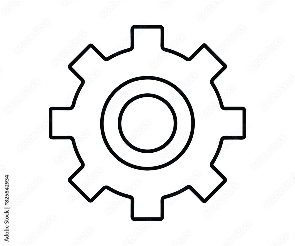 gear icon vector. editable stroke outline icons set. vector illustration. gear icon vector. editable stroke outline icons set. vector illustration.