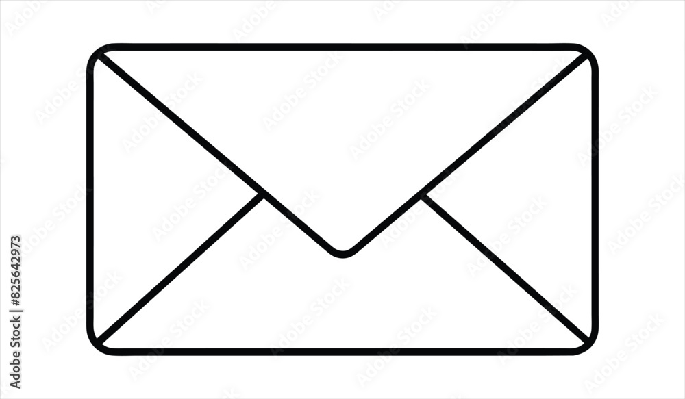 mail envelope icon. editable stroke outline icons set. vector illustration. mail envelope icon. editable stroke outline icons set. vector illustration.