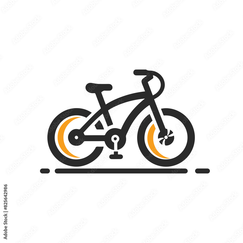 Bicycle logo concept icon vector, simple bicycle line logo