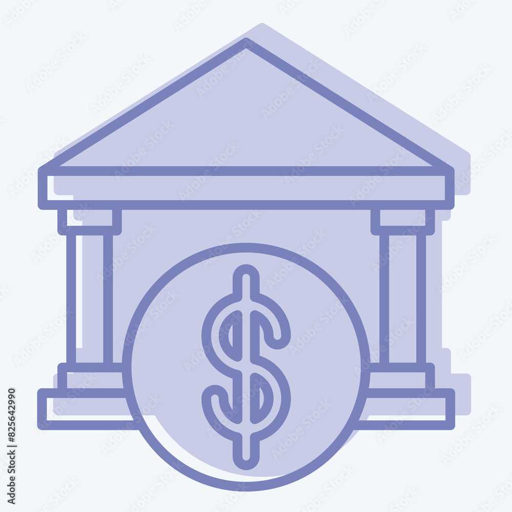 Icon Loan Management. related to Finance and Tax symbol. two tone style. simple design illustration Icon Loan Management. related to Finance and Tax symbol. two tone style. simple design illustration